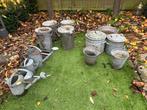 Zinken emmers, prullenbak, gieters, Ophalen, Gebruikt
