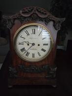 Antieke Engelse Tafelklok, Mahonie, 1850-1900, Antiek en Kunst, Antiek | Klokken, Ophalen of Verzenden