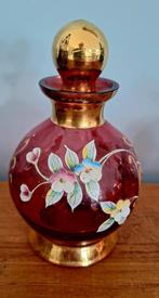 Antieke parfumverstuiver Boheems Tsjechië, Antiek en Kunst, Antiek | Glas en Kristal, Ophalen of Verzenden