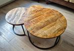 Mango houten salon tafels, Huis en Inrichting, Tafels | Salontafels, Ophalen, 50 tot 100 cm, Rond, 50 tot 100 cm