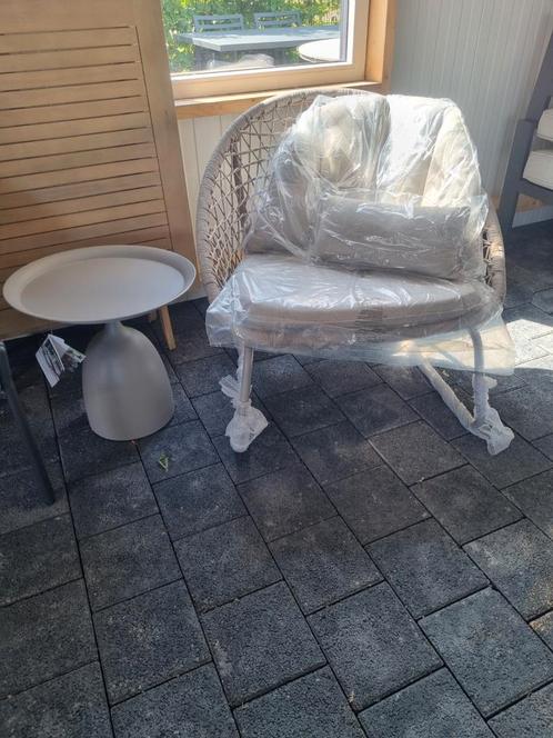 GARDEN IMPRESSIONS LOUNGESTOEL parco roswell met touw taupe, Tuin en Terras, Tuinmeubel-accessoires, Nieuw, Ophalen