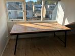 Karwei Mateo Tafelblad Visgraat Teakhout 200x90cm, Ophalen, Teakhout, 50 tot 100 cm, Zo goed als nieuw