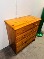 Vintage grenen ladekast met vier lades, Ophalen, A, A, A