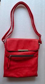 Rode dames schoudertas met klep., Ophalen of Verzenden, Gebruikt, Rood, Schoudertasje
