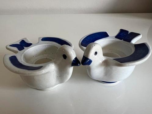 2 Vintage Lisa Larson Gustavsberg Duiven Kandelaren ‘Votive’, Antiek en Kunst, Kunst | Designobjecten, Ophalen of Verzenden