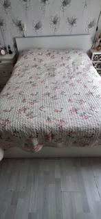 Tweepersoons sprei - Bloemenmotief, Tweepersoons, Ophalen of Verzenden, Roze, Deken of Dekbed
