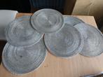 6 kralen placemats zilverkleurig, Huis en Inrichting, Ophalen, Gebruikt, Bord