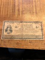 Suriname zilverbon 1 gulden, Postzegels en Munten, Ophalen of Verzenden