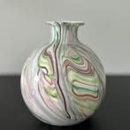 Fidrio Bolvase Coloured Stripes, Ophalen of Verzenden, Minder dan 50 cm, Groen, Glas