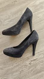 Pumps donkerblauw suede Manfield mt 37, Pumps, Blauw, Ophalen of Verzenden, Zo goed als nieuw