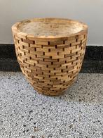Mozaïek bloempot hout groot blokjes, Overige materialen, Rond, Ophalen of Verzenden, Zo goed als nieuw