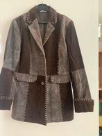 Mooi half suede half rib donkerbruin/ taupe kolbertje, Kleding | Dames, Bruin, Ophalen of Verzenden, Zo goed als nieuw, Jasje