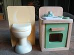Toilet en fornuis poppenhuis, Verzamelen, Poppenhuizen en Toebehoren, Ophalen of Verzenden, Zo goed als nieuw, Poppenhuis