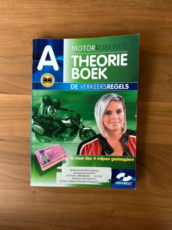Motor theorie boek - Rijbewijs A, Boeken, Techniek, Zo goed als nieuw, Overige onderwerpen, Ophalen of Verzenden