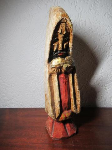 MONNIK oud helemaal gemaakt uit hout hoog 30 cm € 15  Onbesc beschikbaar voor biedingen