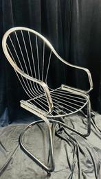 Gastone Rinaldi chrome draadstoel, Huis en Inrichting, Stoelen, Ophalen, Gebruikt, Overige kleuren, Metaal