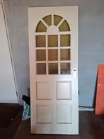 Meranti hardhouten deur, Doe-het-zelf en Verbouw, Deuren en Horren, Gebruikt, 80 tot 100 cm, Ophalen of Verzenden, Buitendeur