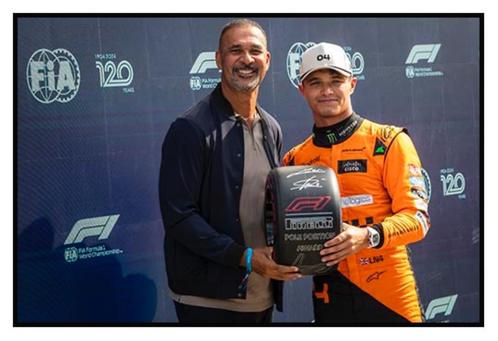 Org Kl foto 20x30cm Lando Norris + Ruud Gullit Dutch GP 2024, Verzamelen, Automerken, Motoren en Formule 1, Nieuw, Formule 1, Verzenden