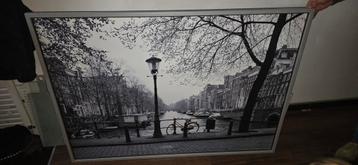 Amsterdam Grachten Print schilderij beschikbaar voor biedingen