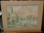 Cornelis van Es De Ijzeren Vrouw, Den Bosch 1958 aquarel, Antiek en Kunst, Kunst | Schilderijen | Klassiek, Verzenden