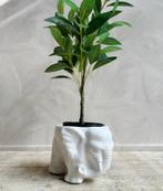 Vintage wit olifantenpot bloempot plantenpot dier, Gebruikt, -, -, Rond