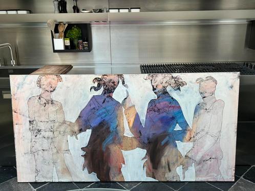 Schilderij Sjer Jacobs (200*100cm), Antiek en Kunst, Kunst | Schilderijen | Modern, Ophalen of Verzenden
