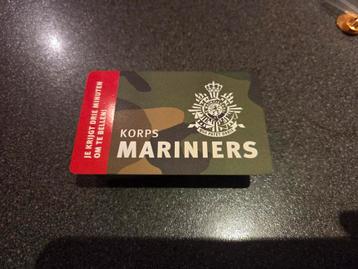 Korps mariniers drie minuten beltegoed kaart beschikbaar voor biedingen