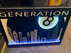 Generation Poolhall 8-ball neon sign zwart wit, Ophalen of Verzenden, Zo goed als nieuw