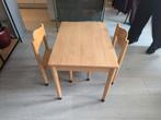 Houten kindertafel met 2 stoeltjes, Ophalen, Gebruikt, Tafel(s) en Stoel(en)