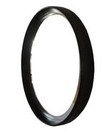 Geweldige vintage ebonised Uno & Osten design spiegel rond, Minder dan 50 cm, Gebruikt, Rond, Ophalen of Verzenden