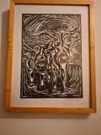 Diana van Beek - Koeien, Antiek en Kunst, Kunst | Etsen en Gravures, Ophalen of Verzenden