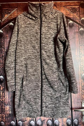 Leuke gemêleerde lange fleece vest 44 met capuchon nu 22€ beschikbaar voor biedingen