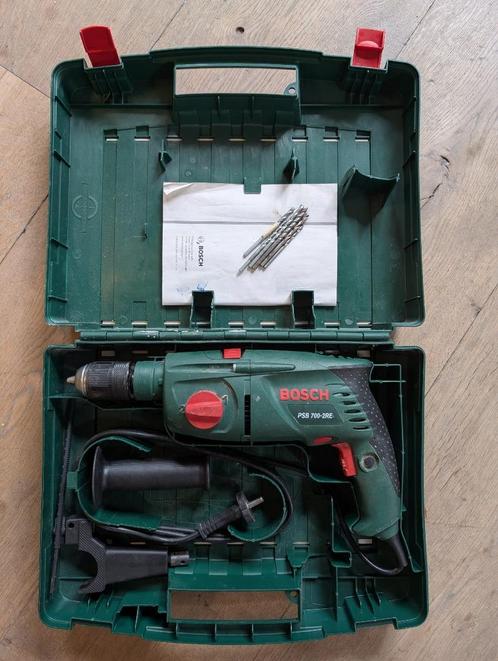 Bosch PSB 700-2 RE Klopboormachine, Doe-het-zelf en Verbouw, Gereedschap | Boormachines, Gebruikt, Boormachine, 600 watt of meer