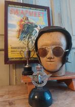 Oude leren solex cap,vliegenier cap,leren cap mt 58, Ophalen of Verzenden