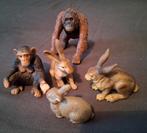 Schleich chimpansee orang-oetan haas konijn dieren beeldjes, Ophalen of Verzenden, Zo goed als nieuw, Dier