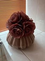 Vaas met kunstbloemen, Huis en Inrichting, Ophalen of Verzenden, Zo goed als nieuw