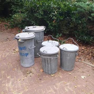 Vuilnisbak, vuilnisemmer van zink vanaf 19, 50 per stuk beschikbaar voor biedingen