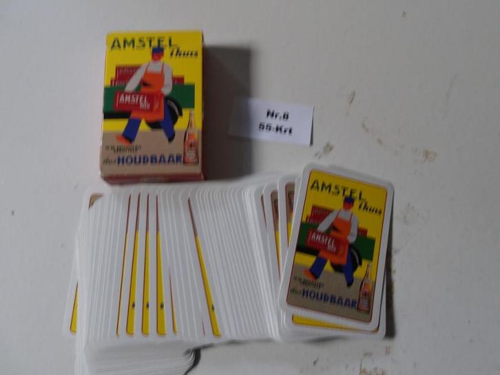 Amstel speelkaarten (nr.8) 55-Krt, Verzamelen, Biermerken, Nieuw, Overige typen, Amstel, Ophalen of Verzenden