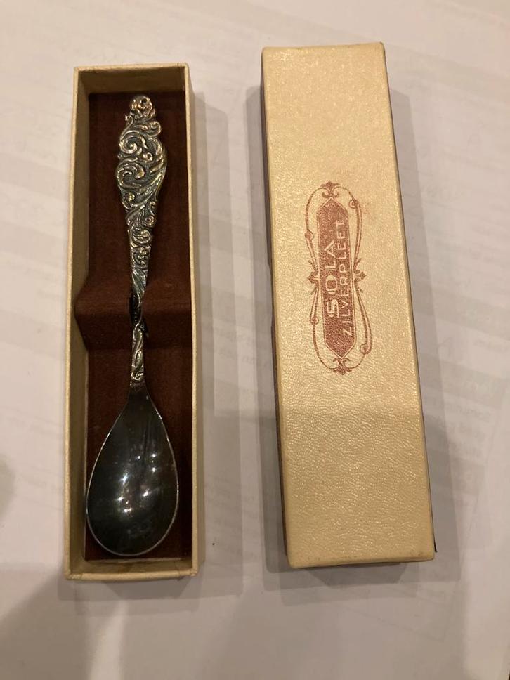 SOLA suikerpot lepeltje (in originele doosje, Antiek en Kunst, Antiek | Bestek, Ophalen of Verzenden