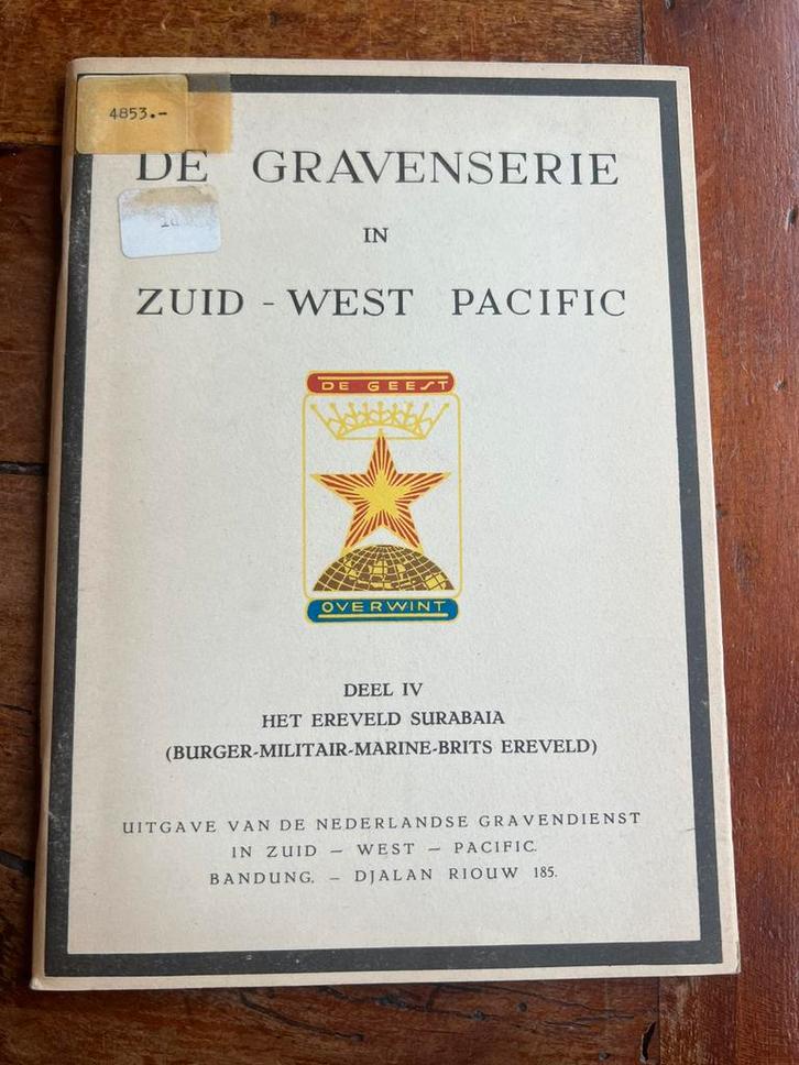 KNIL Rapport Ereveld Soerabaja geëxecuteerden kamp namen, Verzamelen, Militaria | Tweede Wereldoorlog, Embleem of Badge, Nederland