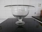 Vaas/vissenkom dik glas met rand voor decoratie, Ophalen, Schaal, Rond, Glas