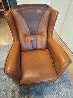 set van twee rund leren fauteuils, Huis en Inrichting, Ophalen, Zo goed als nieuw