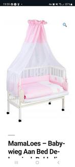  / MamaLoes – Babywieg Aan Bed Deluxe incl. Bekleding – Roze, Ophalen, Gebruikt, Minder dan 140 cm, 85 tot 100 cm