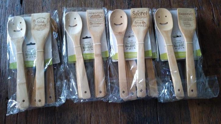 Restpartij bamboe spatels met tekst, Hobby en Vrije tijd, Feestartikelen, Nieuw, Overige typen, Verjaardag, Ophalen of Verzenden