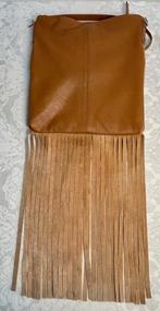 Suède Tas Bohemian Stijl met Franjes, Ophalen of Verzenden, Zo goed als nieuw, Bruin, Schoudertasje