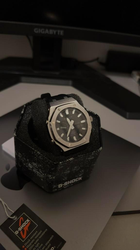 Casio G-Shock GA2100 CasiOak, Sieraden, Tassen en Uiterlijk, Horloges | Heren, Nieuw, Polshorloge, Casio, Staal, Overige materialen