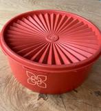 Tupperware retro koektrommel oranje rood met bloem, Huis en Inrichting, Keuken | Tupperware, Ophalen of Verzenden, Zo goed als nieuw