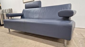 Top kwaliteit blauwe leren Cloak Pacific 3 zits design bank  beschikbaar voor biedingen