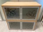 Ikea Effektiv kast (2 stuks) met glazen deurtjes, Ophalen, Gebruikt, Glas, Minder dan 150 cm