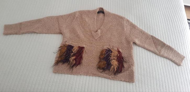 Zara oversized trui bruin beige maat m 38 winter truien, Kleding | Dames, Truien en Vesten, Zo goed als nieuw, Maat 38/40 (M)